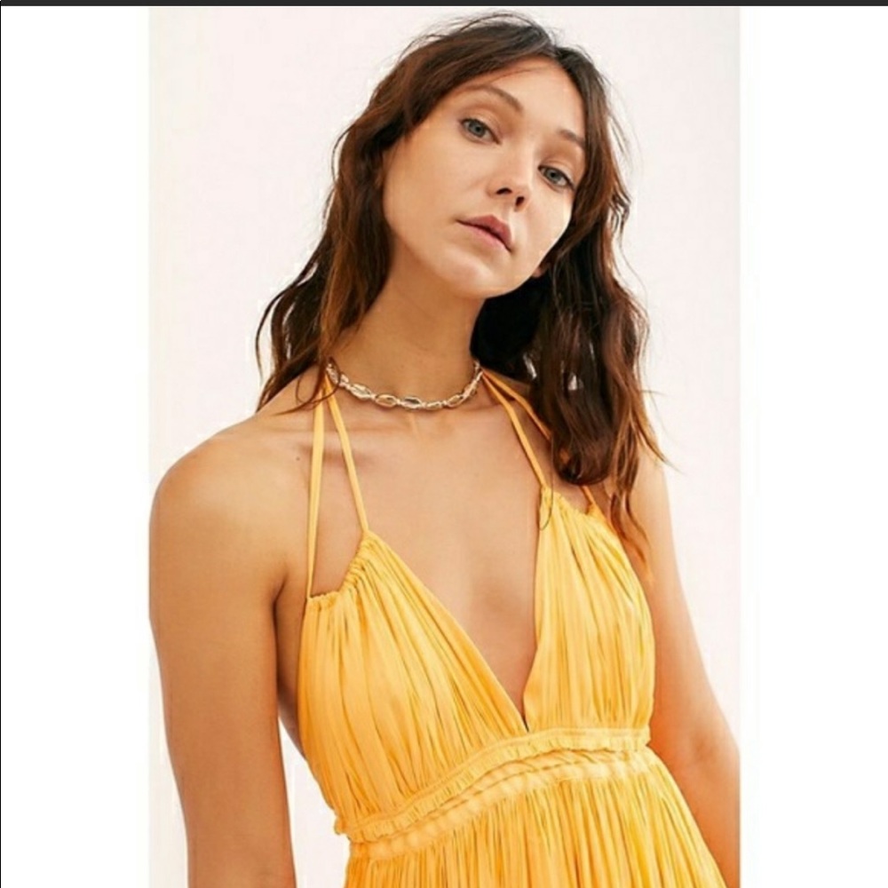 Free People 100 Degrees Dress XS Neon Orange